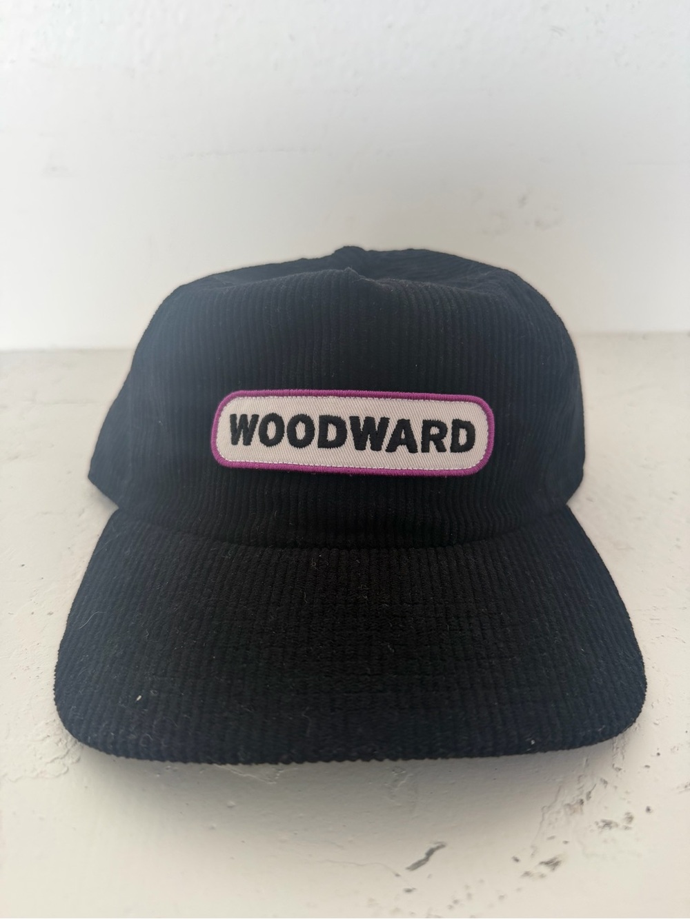 Coal “Woodward” Black Corduroy Cap with Pink Trim Patch brand new